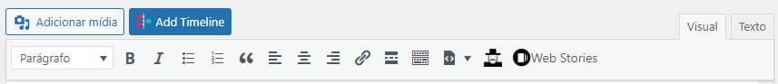 como inserir dados estruturados no editor de textos antigo do WordPress