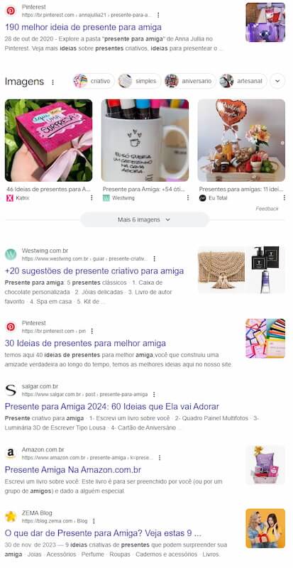 Print de SERP do Google.