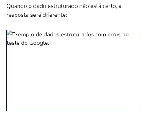 Exemplo da exibição do alt text quando a imagem não é carregada corretamente.